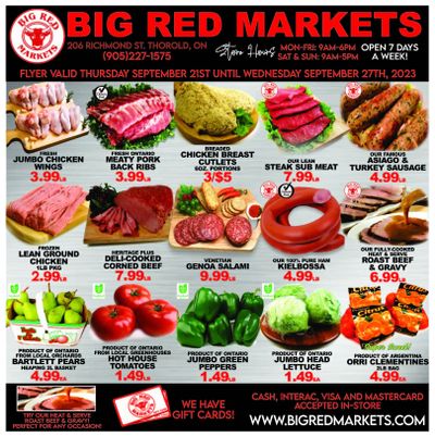 Big Red Markets Flyer September 21 to 27