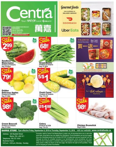 Centra Foods (Barrie) Flyer September 6 to 12