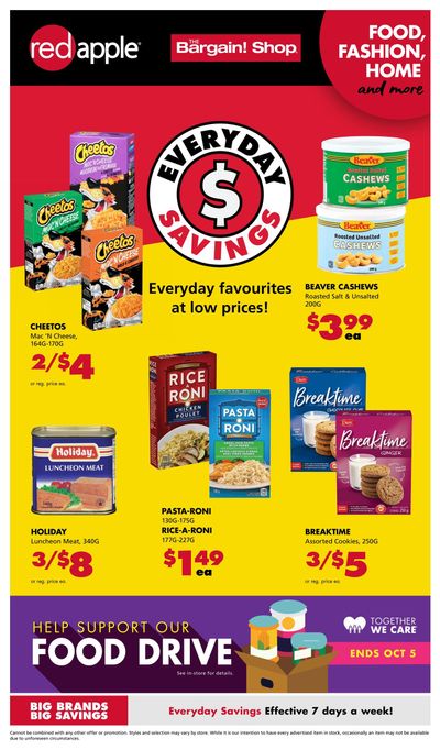 The Bargain Shop & Red Apple Stores Flyer September 21 to 27