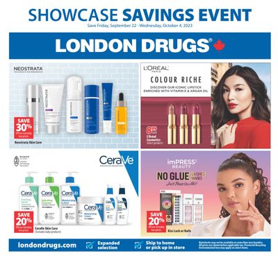 London Drugs Showcase Savings Event Flyer September 22 to October 4