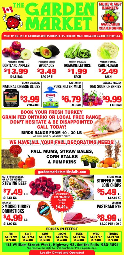The Garden Market Flyer September 22 to 28