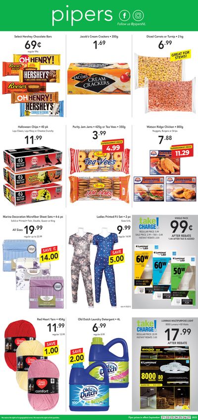 Pipers Superstore Flyer September 21 to 27