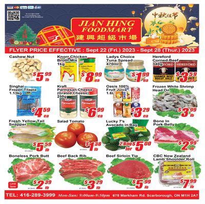 Jian Hing Foodmart (Scarborough) Flyer September 22 to 28
