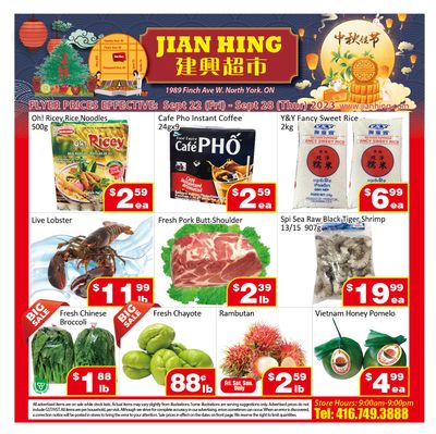 Jian Hing Supermarket (North York) Flyer September 22 to 28