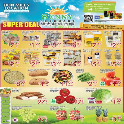 Sunny Foodmart (Don Mills) Flyer September 22 to 28