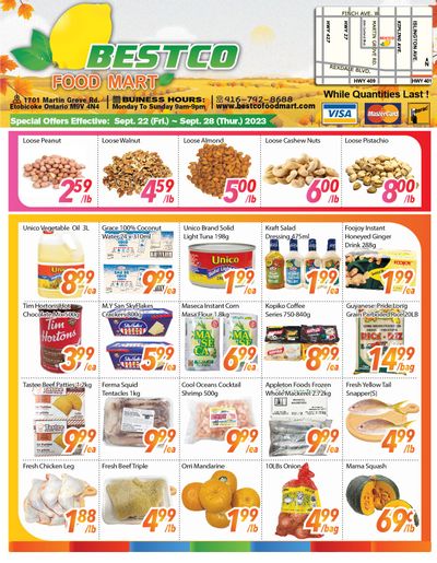 BestCo Food Mart (Etobicoke) Flyer September 22 to 28