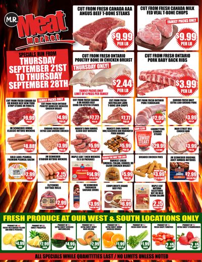 M.R. Meat Market Flyer September 21 to 28