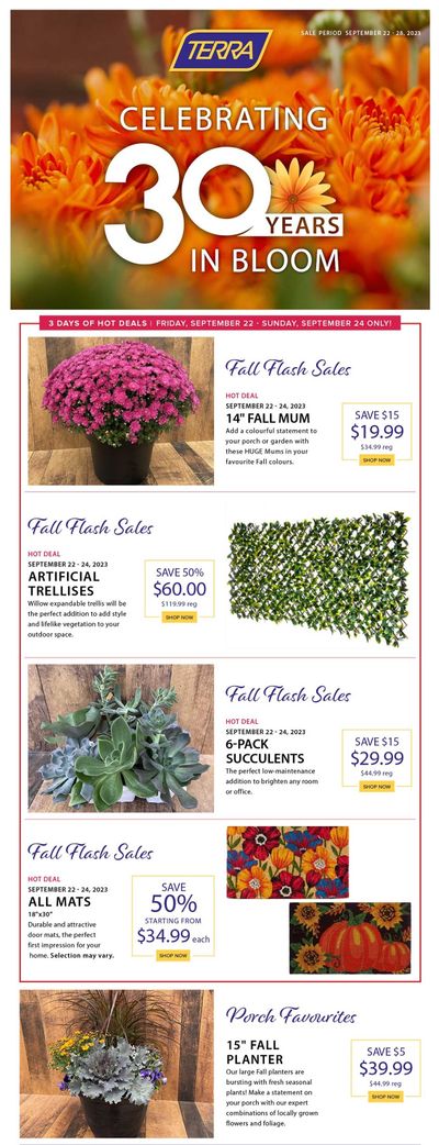 Terra Greenhouses Flyer September 22 to 28