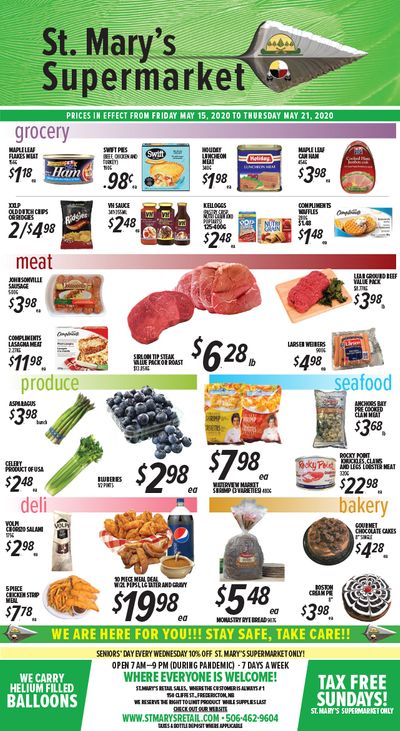 St. Mary's Supermarket Flyer May 15 to 21
