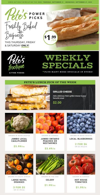 Pete's Fine Foods Flyer September 21 to 27