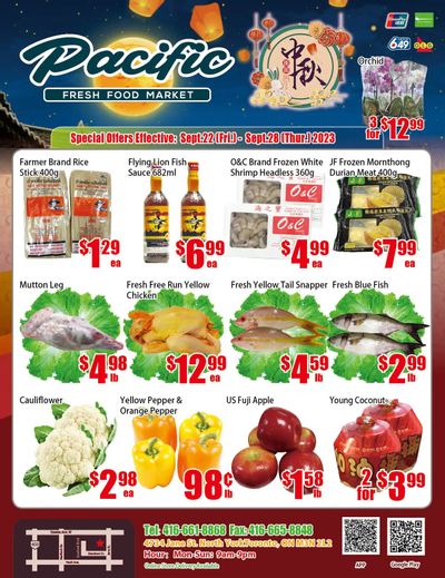 Pacific Fresh Food Market (North York) Flyer September 22 to 28