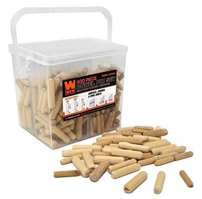 WEN JN400D 400-Piece Fluted Dowel Pin Variety Bucket with 1/4, 5/16, and 3/8-Inch Woodworking Dowels $16.1 (Reg $18.98)