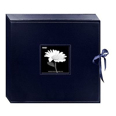 Pioneer SBX12NB 12-Inch by 12-Inch 3-Ring Leatherette Inset Frame and Ribbon Closure Memory Book Box, Navy Blue $27.1 (Reg $40.79)