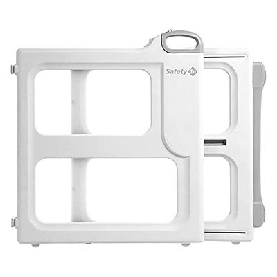 Safety 1st  Perfect Fit Gate, Pressure or Hardware installed - Fits Spaces Between 28" and 42" Wide, 28" Tall. Pivoting Bumper For Uneven Openings, Solid Panel Design, Perfect for babies and Pets, White $69.97 (Reg $99.99)