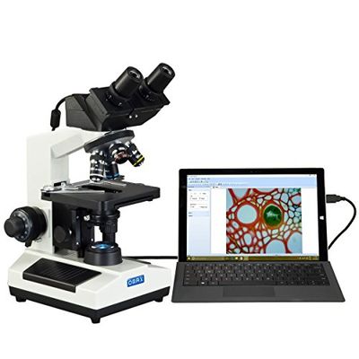 OMAX Built-in 3MP Camera 40X-2000X Digital Biological Compound Binocular LED Light Microscope with Double Layer Mechanical Stage Oil Immersion NA1.25 Condenser $431.01 (Reg $622.99)