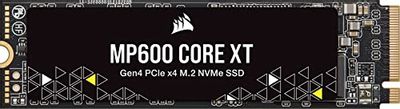 Corsair MP600 CORE XT 4TB PCIe Gen4 x4 NVMe M.2 SSD – High-Density QLC NAND – M.2 2280 – DirectStorage Compatible - Up to 5,000MB/sec – Great for PCIe 4.0 Notebooks and Desktops – Black $234.99 (Reg $259.99)