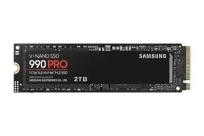 SAMSUNG 990 PRO SSD 2TB PCIe 4.0 M.2 Internal Solid State Hard Drive, Fastest for Gaming, Heat Control, Direct Storage and Memory Expansion for Video Editing, Graphics, MZ-V9P2T0B/AM [Canada Version] $199.97 (Reg $324.97)