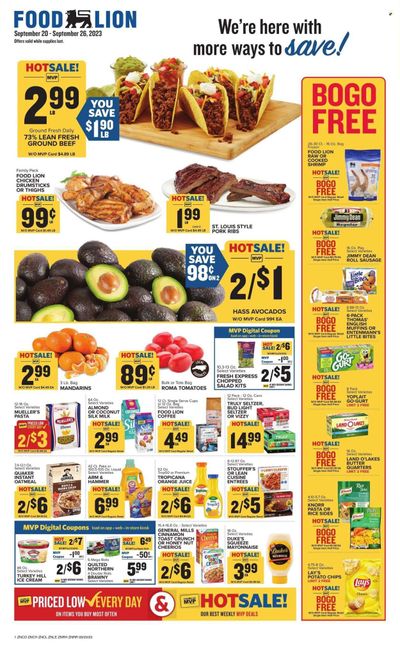 Food Lion (NC) Weekly Ad Flyer Specials September 20 to September 26, 2023