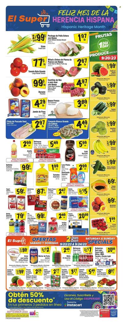 El Super (CA) Weekly Ad Flyer Specials September 20 to September 26, 2023