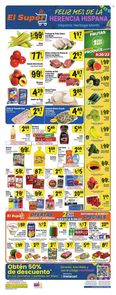 El Super (CA) Weekly Ad Flyer Specials September 20 to September 26, 2023