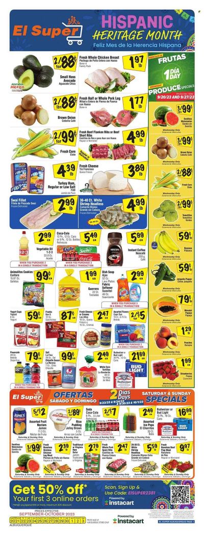 El Super (NM) Weekly Ad Flyer Specials September 20 to October 3, 2023