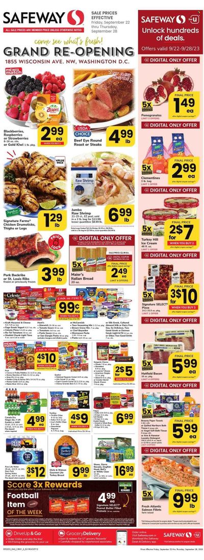 Safeway (DC) Weekly Ad Flyer Specials September 22 to September 28, 2023