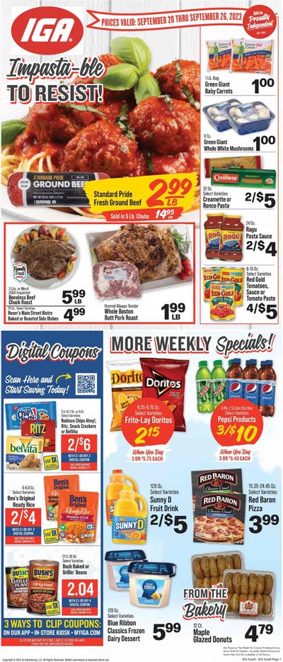 IGA (KY) Weekly Ad Flyer Specials September 20 to September 26, 2023