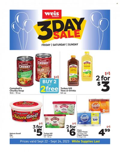 Weis (MD, NY, PA) Weekly Ad Flyer Specials September 22 to September 24, 2023