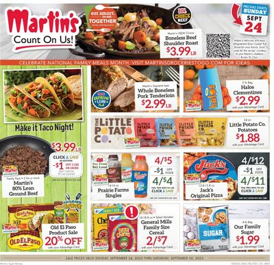 Martin’s (IN, MI) Weekly Ad Flyer Specials September 24 to September 30, 2023