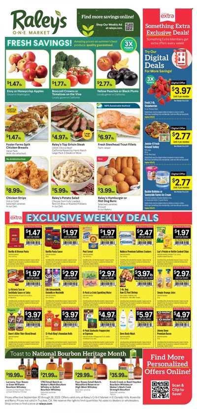 Raley's (CA, NV) Weekly Ad Flyer Specials September 20 to September 26, 2023