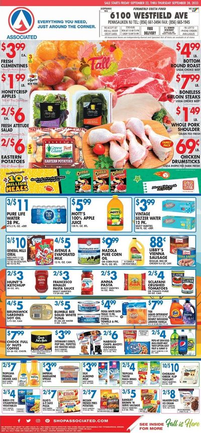 Associated Supermarkets (NY) Weekly Ad Flyer Specials September 22 to September 28, 2023