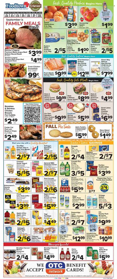 Foodtown (NJ, NY, PA) Weekly Ad Flyer Specials September 22 to September 28, 2023