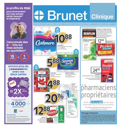 Brunet Clinique Flyer September 28 to October 11