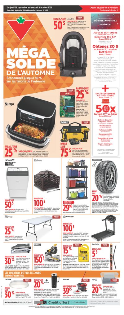 Canadian Tire (QC) Flyer September 28 to October 4 Canadian Tire (QC) Flyer September 28 to October 4