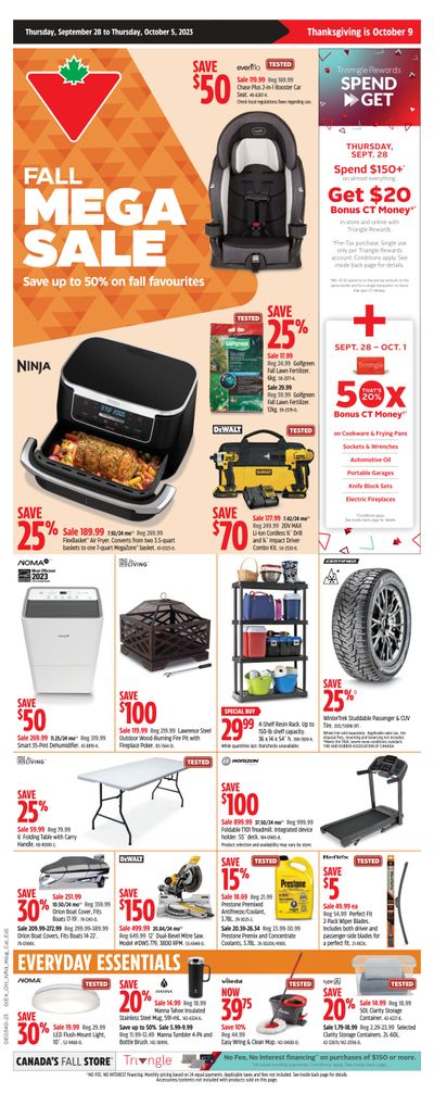 Canadian Tire (ON) Flyer September 28 to October 5