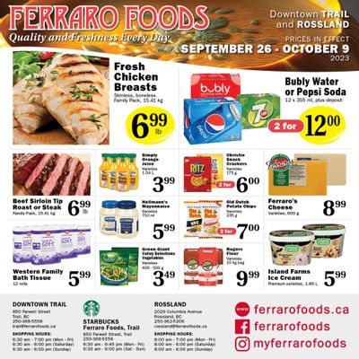 Ferraro Foods Flyer September 26 to October 9
