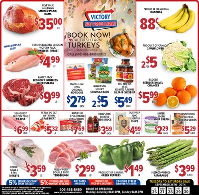 Victory Meat Market Flyer September 26 to 30