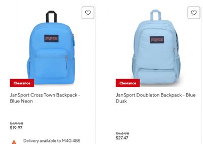 Staples Canada JanSport Backpacks Deal: Save 50% off