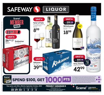 Safeway (BC) Liquor Flyer September 28 to October 4