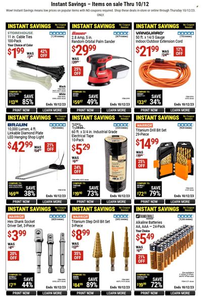 Harbor Freight Weekly Ad Flyer Specials September 26 to October 12, 2023