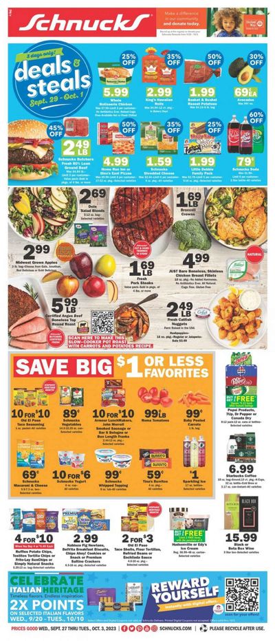 Schnucks (IA, IL, IN, MO) Weekly Ad Flyer Specials September 27 to October 3, 2023