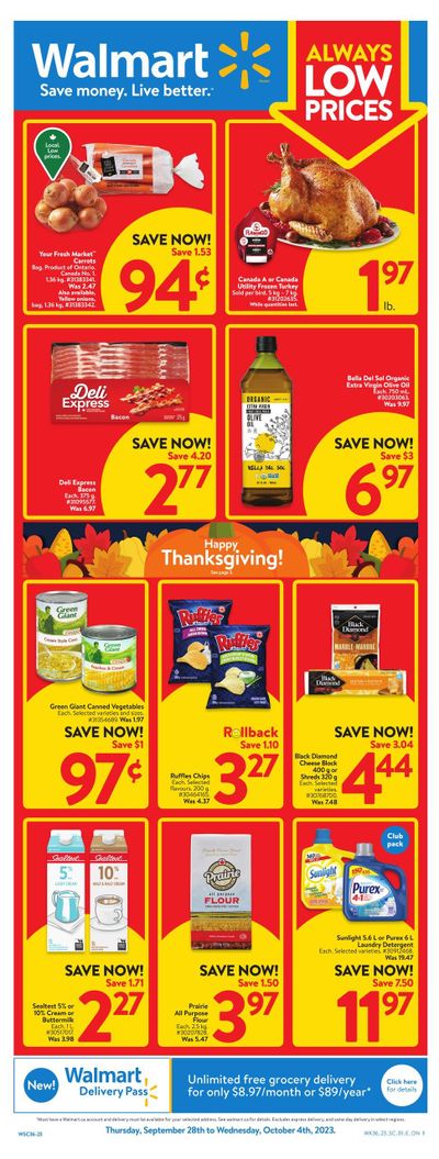 Walmart (ON) Flyer September 28 to October 4