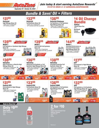 Autozone Weekly Ad Flyer Specials September 19 to October 16, 2023