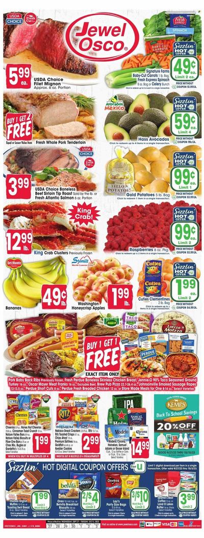 Jewel Osco (IL) Weekly Ad Flyer Specials September 27 to October 3, 2023