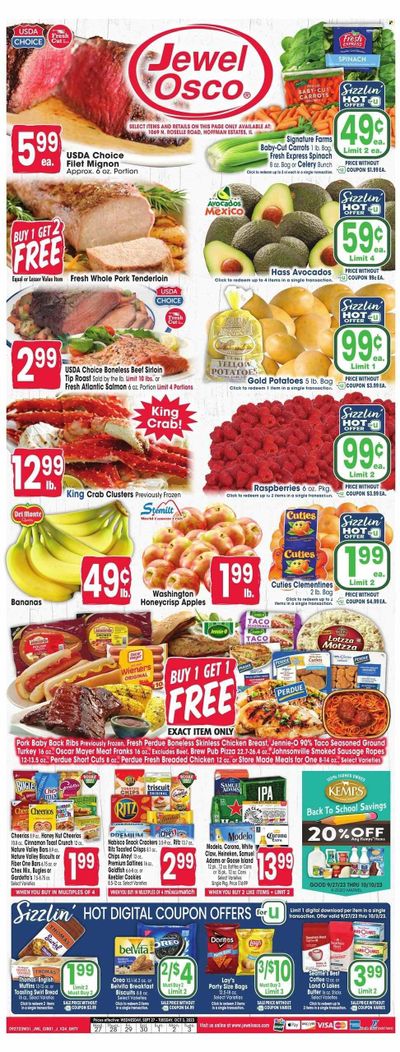 Jewel Osco (IL) Weekly Ad Flyer Specials September 27 to October 3, 2023