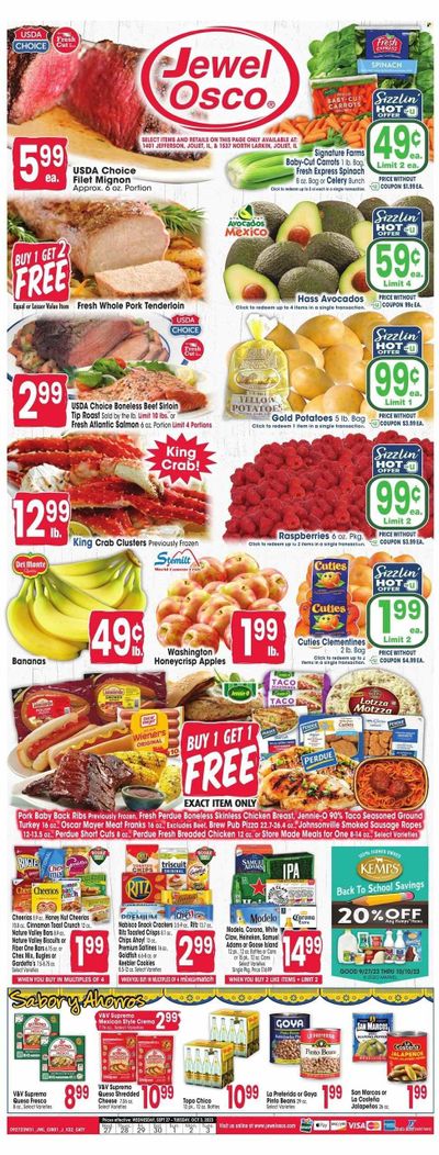 Jewel Osco (IL) Weekly Ad Flyer Specials September 27 to October 3, 2023