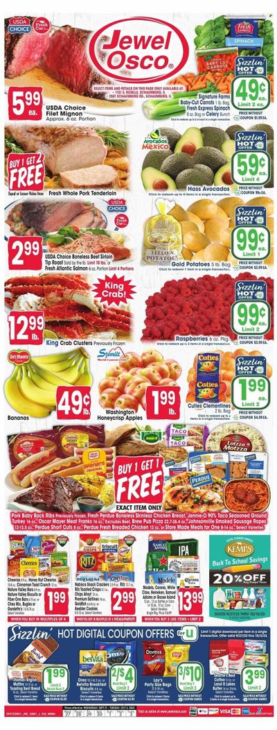 Jewel Osco (IL) Weekly Ad Flyer Specials September 27 to October 3, 2023