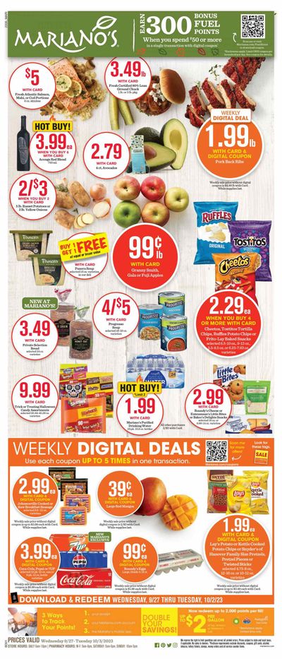Mariano’s (IL) Weekly Ad Flyer Specials September 27 to October 3, 2023