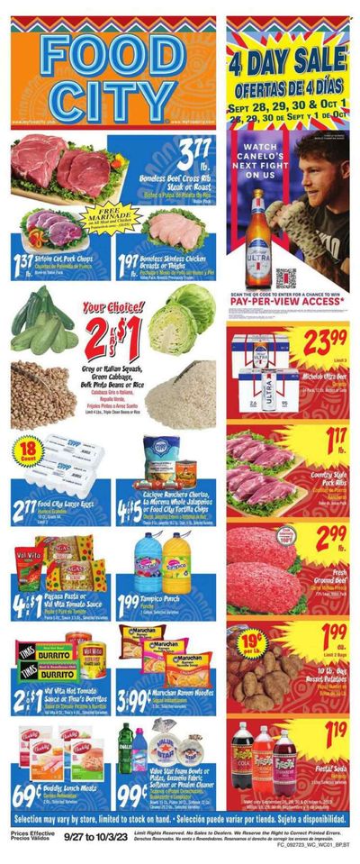 Food City (AZ) Weekly Ad Flyer Specials September 27 to October 3, 2023