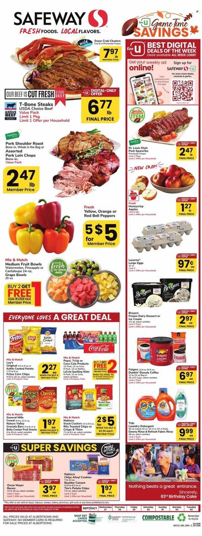 Safeway (CO) Weekly Ad Flyer Specials September 27 to October 3, 2023
